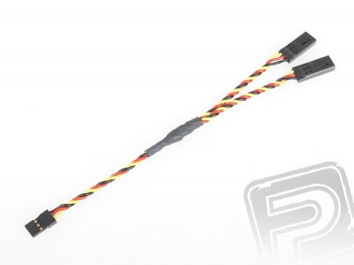 4703 S "Y"-kabel JR kroucený silný krátký 150mm (PVC)