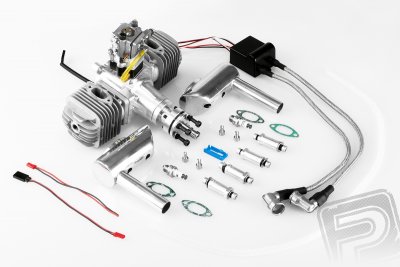 Motor DLA 64 ccm (dvouválec) včetně tlumiče a příslušenství