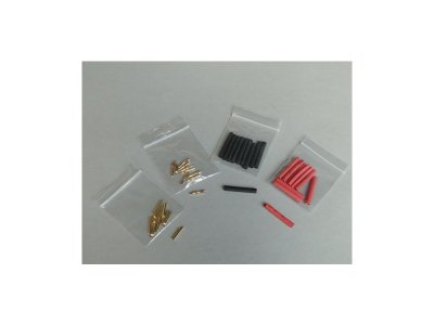 Konektor zlacený 2.0mm se smrťovacími bužírkami (10 párů)