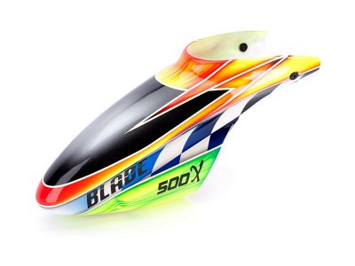 Blade 500 X: Kabina laminátová oranžová/zelená