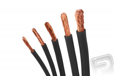 Kabel silikon 6.0mm2 1m (černý)