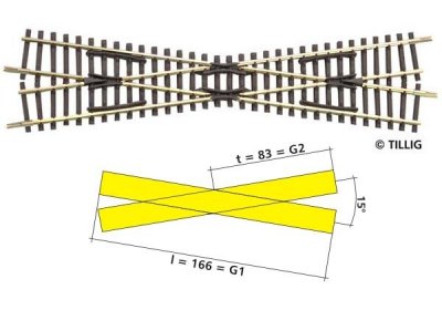 Křížení 166mm 83160