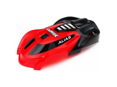 Traxxas kabina červená, vrut 1.6x5 (3): LaTrax Alias