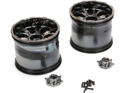 Losi disk kola 420S Force černý chrom (2): LST XXL-2
