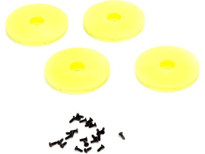TLR 22SCT/2.0: Disk kola žlutý, šroubky (4)