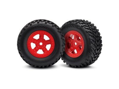 Traxxas kolo 1.8/1.4", disk SCT červený, pneu SCT (2)