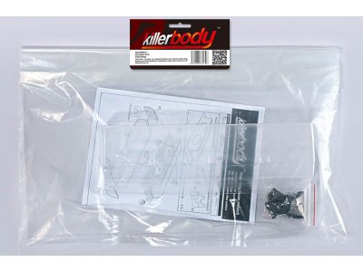 Killerbody zadní křídlo čiré, vzpěry: karosérie 1:7