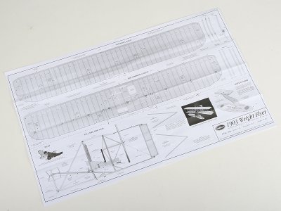 1903 Wright Flyer laser. vyřezávaný 615mm