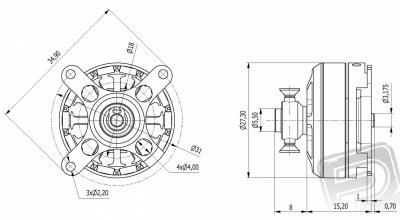 AXI 2203/52 V2 střídavý motor