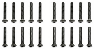 M3x20mm šroub s imbusouvou půlkulatou hlavou, 10ks.
