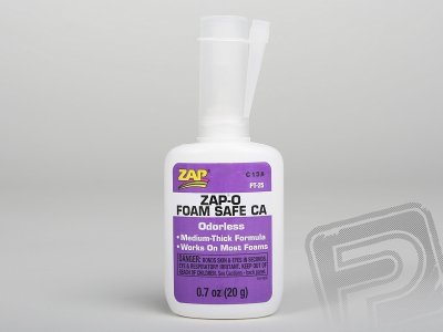 ZAP-O-Foam 20g (0,7oz) střední vteř. lepidlo STYRO