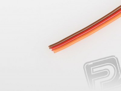 Kabel třížilový plochý tlustý JR 0.25mm2 (PVC)