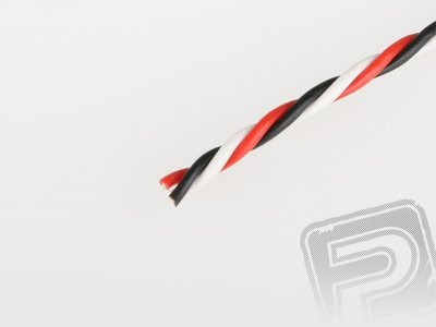 Kabel třížilový kroucený tlustý FU 0.25mm2 (PVC)
