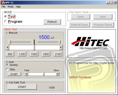 HPP-21 Tester a programátor digitálních serv s PC rozhraním (mini-USB)