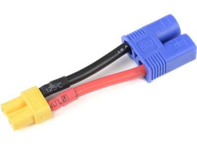 Konverzní kabel EC3 samec - XT-30 samice 14AWG