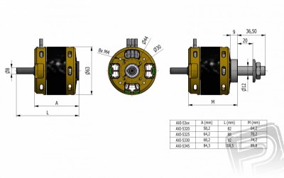 AXI 5345/14HD V2 střídavý motor