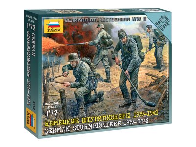 Zvezda figurky - němečtí Sturmpioniere (1:72)