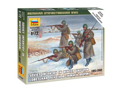 Zvezda figurky - sovětská pěchota (zimní uniforma) (1:72)