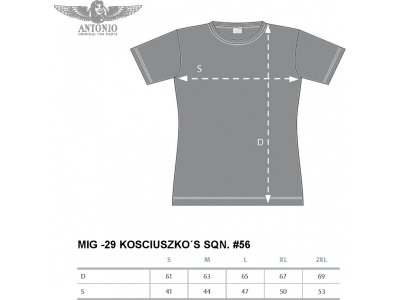 Antonio dámské tričko MIG-29 Kosciuszko #56 XXL