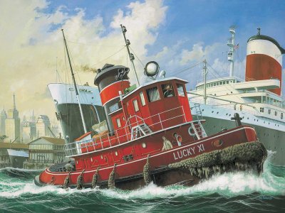 Revell 65207 Harbour Tug Boat (1:108) set s barvama
