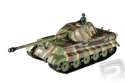 RC tank 1:16 German King Tiger (věž Porsche) kouř. a zvuk. efekty