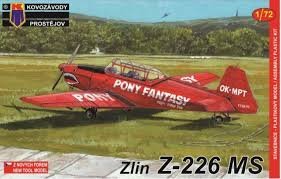 KPM0005 Zlín Z-226 Trenér 2 1:72 Plastikový model bez lepidla