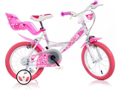 DINO Bikes - Dětské kolo 14" bílé