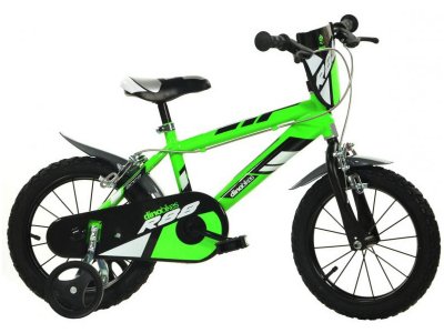 DINO Bikes - Dětské kolo 14" zelené