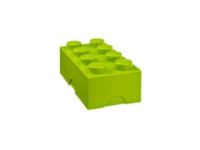 LEGO box na svačinu 100x200x75mm - světle zelený
