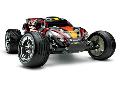 Traxxas Nitro Rustler 1:10 TQi RTR stříbrno-modrý