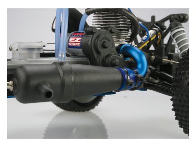 Traxxas Nitro Rustler 1:10 TQi RTR stříbrno-modrý