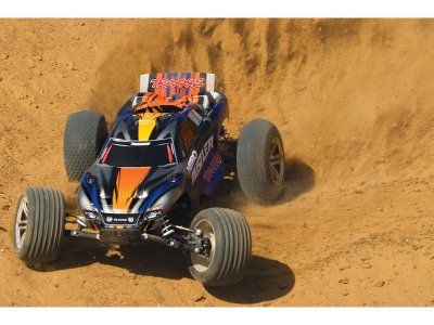 Traxxas Nitro Rustler 1:10 TQi RTR stříbrno-modrý
