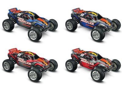 Traxxas Nitro Rustler 1:10 TQi RTR stříbrno-modrý