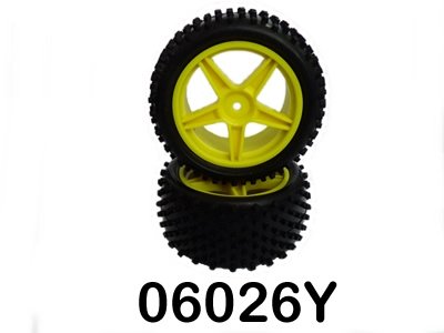 Gumy nalepené – Buggy 1:10, zadní, 2ks (Žluté)