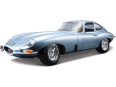 Bburago Jaguar E-type Coupe 1:18 stříbrná