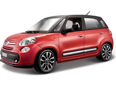 Bburago Fiat 500L 1:24 vínová metalíza