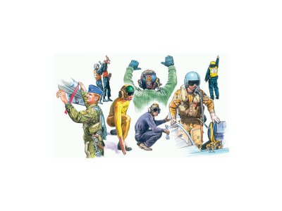Model Kit figurky 1246 - NATO PILOTS AND GROUND CREW (1:72)