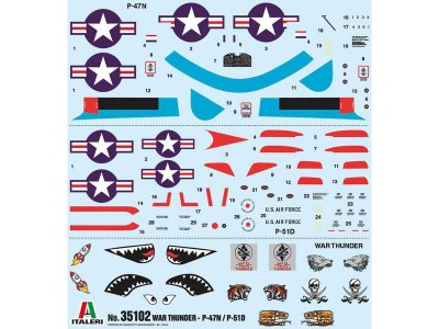 Italeri 35102 P-47 a P-51