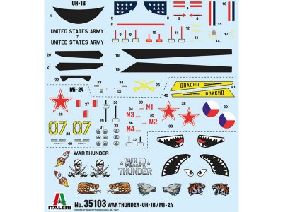 Italeri 35103 UH-1C a Mi-24D