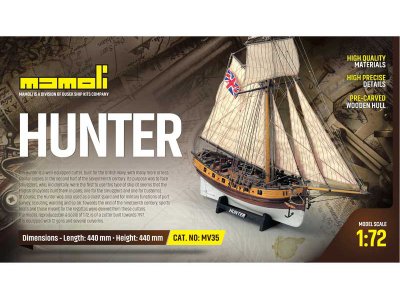 MAMOLI Hunter kutr 1:72 kit