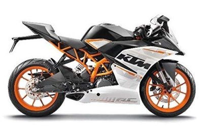 KTM RC 390 1:18 černo bílá