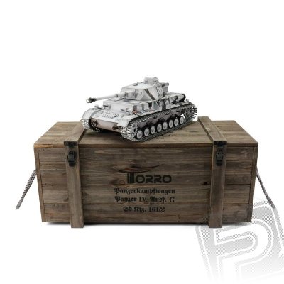 TORRO tank PRO 1/16 RC PzKpfw IV provedení G zimní kamufláž - infra R