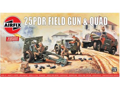 Airfix Quad a 25 librový polní kanón (1:76) (Vintage)