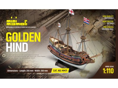 MINI MAMOLI Golden Hind 1:110 kit