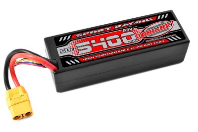 Sport Racing 50C - 5400mAh - 3S - 11,1V - XT-90 - Hardcase