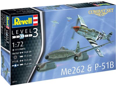 Revell 03711 Me 262 a P-51B 1:
