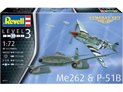 Revell 03711 Me 262 a P-51B 1: