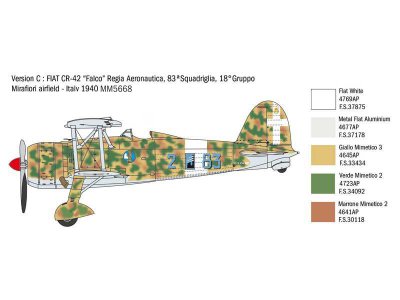 Italeri 2801 FIAT CR.42 1:48