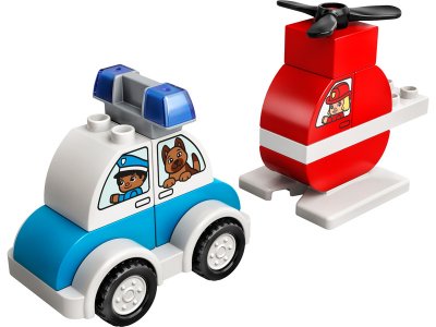 LEGO DUPLO - Hasičský vrtulník a policejní auto
