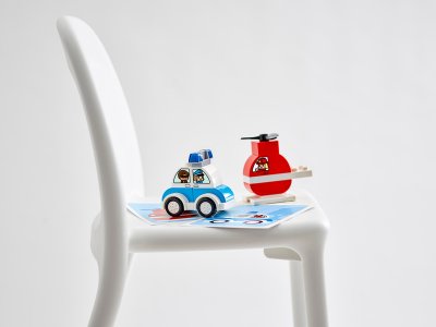 LEGO DUPLO - Hasičský vrtulník a policejní auto